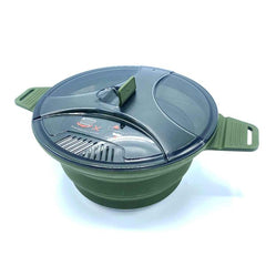 Wolf Outdoors EzyStow Collapsible Cooking Pot 2.5L Olive Green - WFCW012