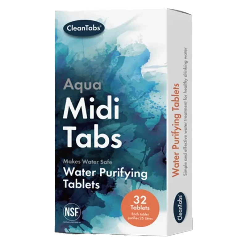 Clean Tabs Aqua Midi Tabs Water Purifying Tablets