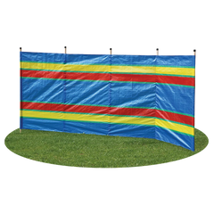 5 Pole Multicoloured Polythene Windbreak