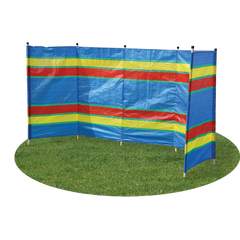 6 Pole Multicoloured Polythene Windbreak