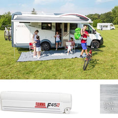 Fiamma F45s 350 Awning Polar White - Royal Grey Fabric (06280B01R)