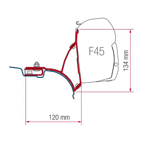 Fiamma VW T5/T6 Transporter MV RHD (After 2003) (98655-648) Awning Mounting