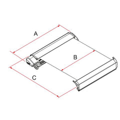 Fiamma F80L 550 Awning Deep Black - Royal Grey - 07841L01R