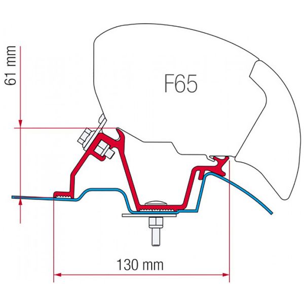 Fiamma Awning Fixing Kit for Mercedes Sprinter/Crafter UK (98655-889)