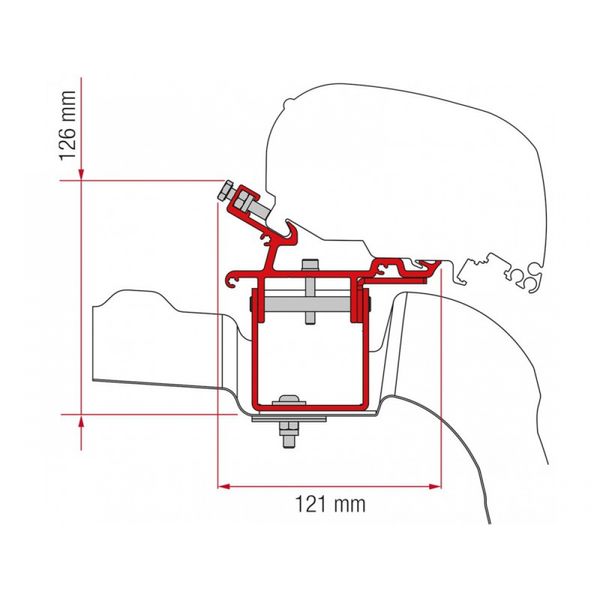 Fiamma Awning Mounting Kit for VW Crafter/Man L3H3 UK (98655Z058)