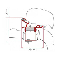 Fiamma Awning Mounting Kit for VW Crafter/Man L3H3 UK (98655Z058)