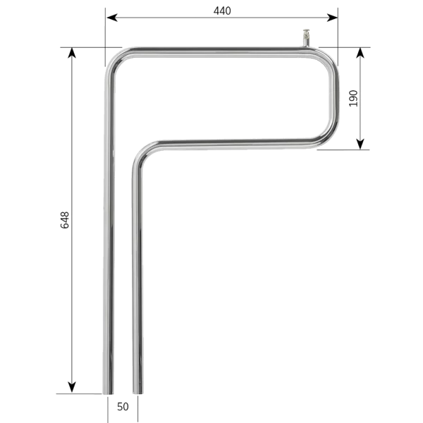 Alde Chrome Heated Towel Rail 22 mm – Caravan Heating Accessory