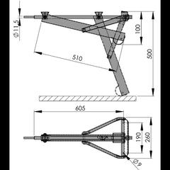 AL-KO Long Corner Steady – Caravan Support & Level Up Leg (800 kg Load)