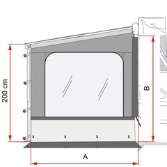 Fiamma Side W Pro Shade F45 F80s Left (07976-02-)
