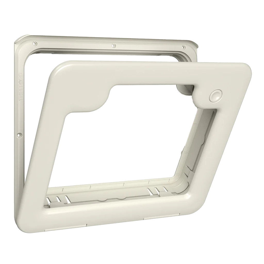 Thetford White Service Door 3 No lock 1 Push Button - Motorhome