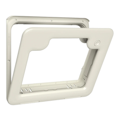 Thetford White Service Door 3 No lock 1 Push Button - Motorhome