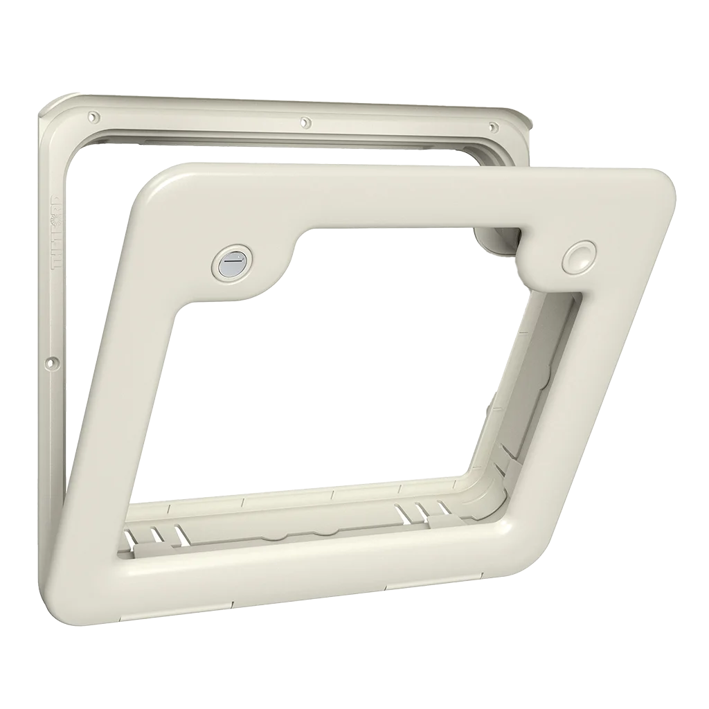Thetford White Service Door 3 1 Lock 1 Push button - Motorhome