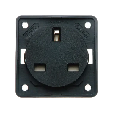 W4 Berker 3-Pin 13A Plug Socket – Anthracite  - Motorhome