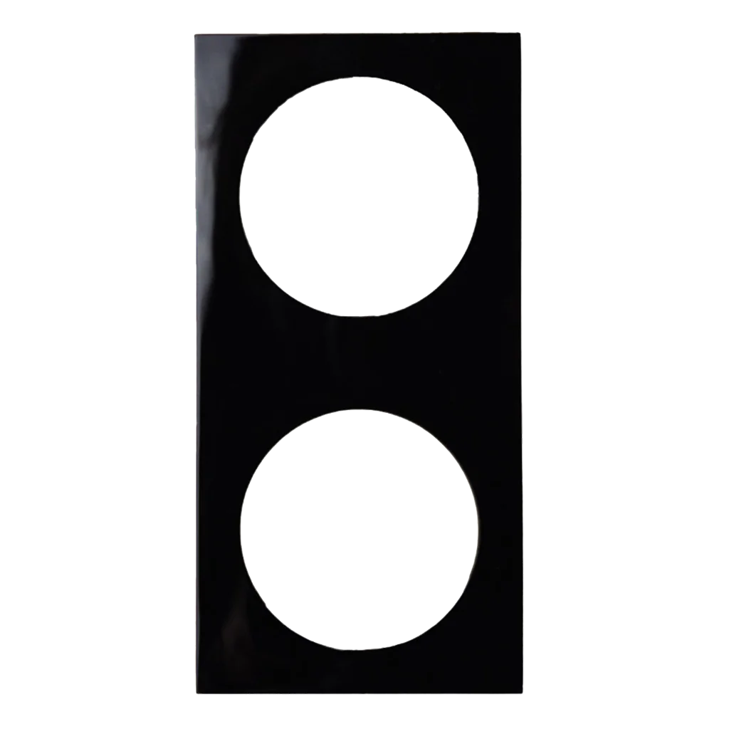 W4 Berker Pure Double Socket Frame – Gloss Black