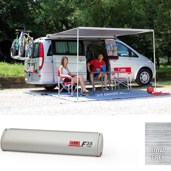 Fiamma F35pro 180 Awning Titanium - Royal Grey Fabric
