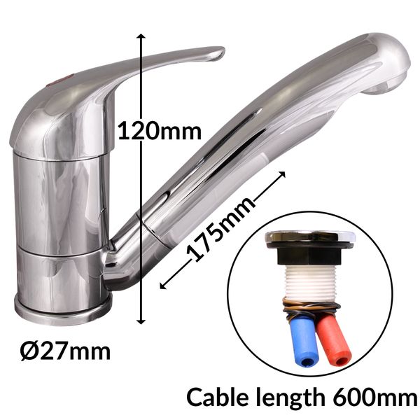 Single Lever Mixer Kama 27mm Tap - 572-802000PSK 27MM