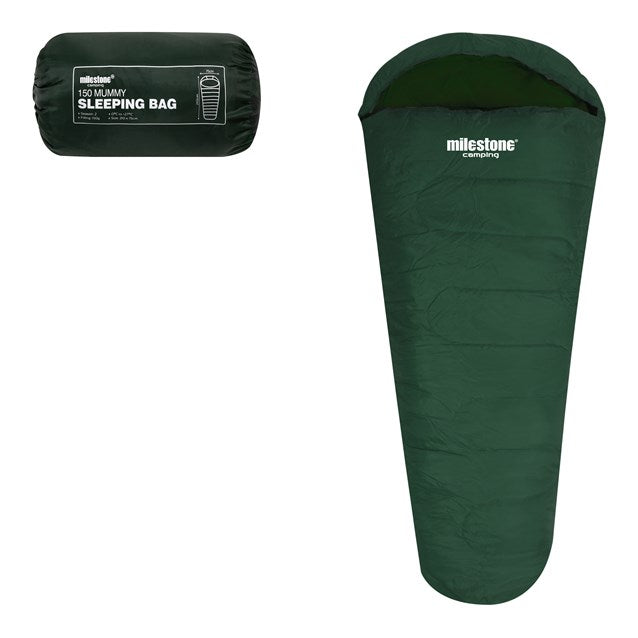 Mummy Sleeping Bag - Single - Green