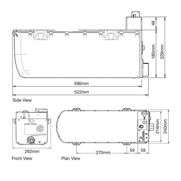 Whale Expanse Onboard Water Heater Gas and Electric with Flue Kit - SETWL8202A