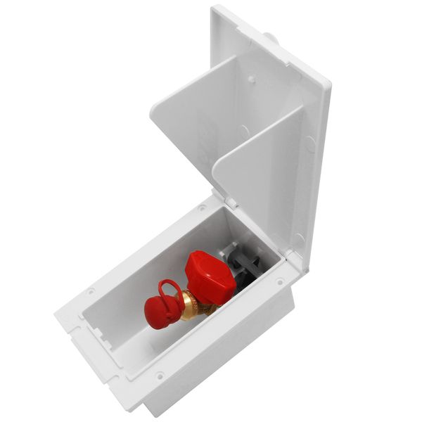 MPK Gas Outlet Box with Valve - Signal White - MPK5067SW