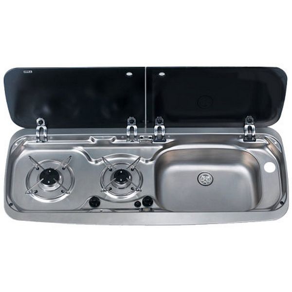 Dometic 2 Burner Combination Unit R/H 9222 Stainless Steel - 9600037324