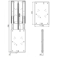 Lippert Height Adjustable Pivoting LCD TV Bracket