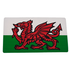 W4 Rectangle Welsh Dragon Sticker - Caravan Motorhome