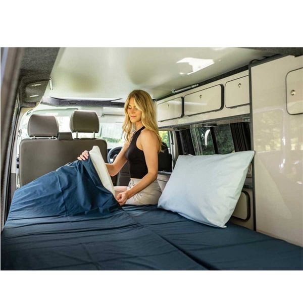 Duvalay Zipped Sheet for Compact Travel Topper 66 x 5cm (Navy) - TVL TOP ZIP SHEET 66X5 N