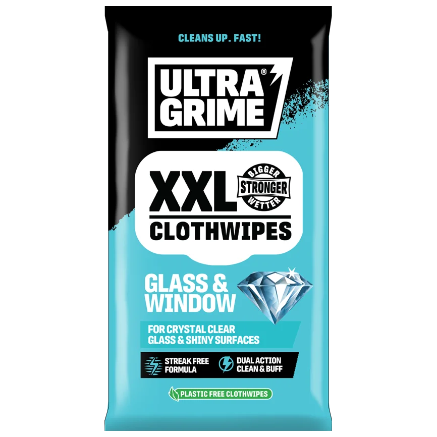 Ultra Grime Glass & Window 20 XXL Wipes