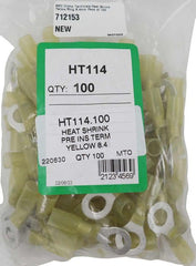 AMC Yellow Heat Shrink Ring Terminal (8.4mm ID / 100 Pack) -