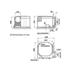 Truma Ultrastore Rapide 10L Gas and Electric Boiler Standard Fittings - 73611.01PK