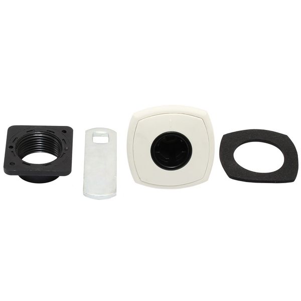 Zadi Square Outer Locker Door Push Lock White - 21024.01