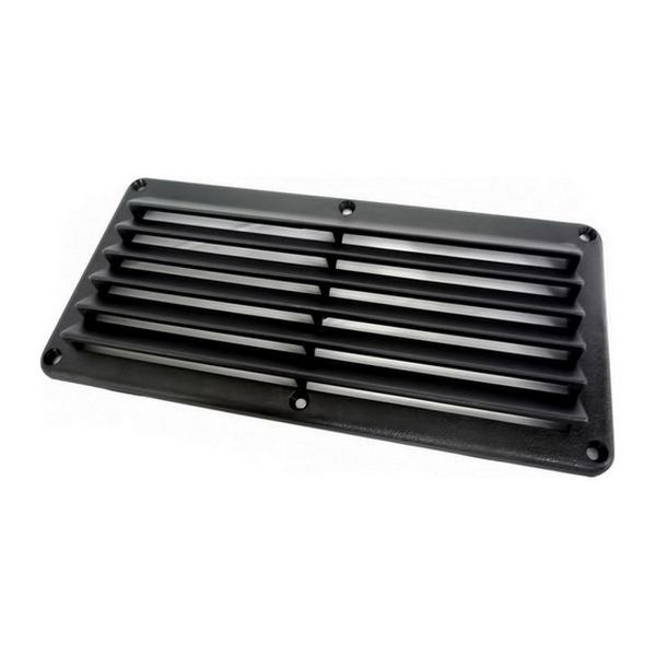 Vent Black Plastic Louvre 10" x 5" - Motorhome / Caravan