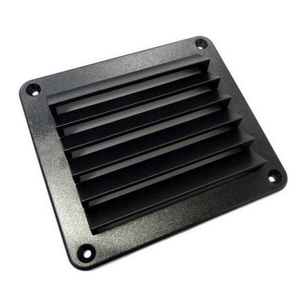 Vent Black Plastic Louvre 5-1/2" x 4-7/8" - Motorhome / Caravan