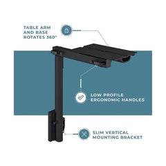 Black MOD Table leg system - Motorhome / Caravan