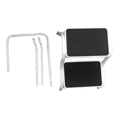 Quest White Double Step With Handrail - Motorhome / Caravan