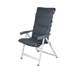 Crespo Chair Cover 55 Air-Deluxe 128×53 cm – Reversible 3D Padded Seat Cover (Black / Grey)