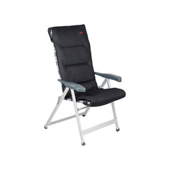 Crespo Chair Cover 55 Air-Deluxe 128×53 cm – Reversible 3D Padded Seat Cover (Black / Grey)