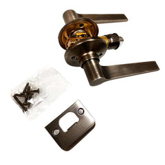 Pewter Door Handle Set - Tapered Bar Without Lock