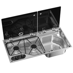 Dometic Vision CVC1700G 2 Burner Hob - Right Hand Sink Combination Unit