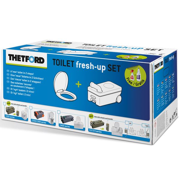 Thetford Cassette Toilet Fresh Up Kit C500 with Seat & Tank - 90558127
