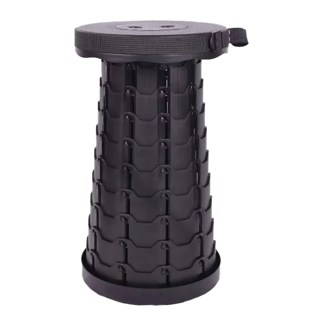Quest Black Portable Telescopic Stool - Camping