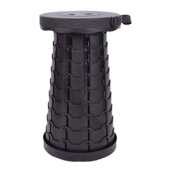 Quest Black Portable Telescopic Stool - Camping