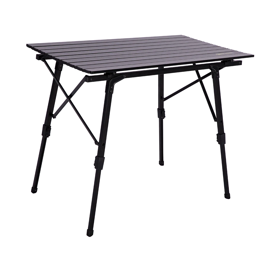 Elite Brenig Black Slatted Table - Motorhome / Camping
