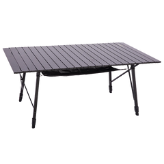 Elite Colliford Black Slatted Table - Motorhome / Caravan