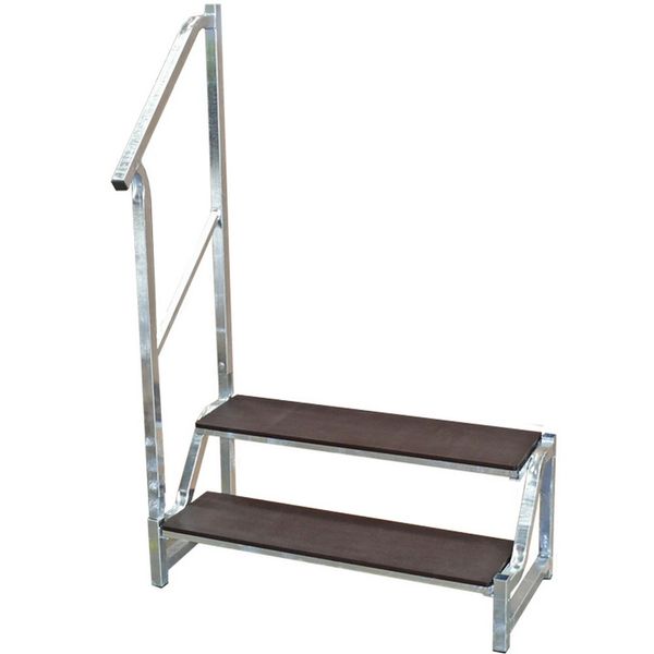 Free-Standing 2 Tread Step White - 2 TREAD STEP WHITE