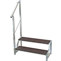 AG Free-Standing 2 Tread Caravan Steps Galvanised - 2 TREAD STEP GALV