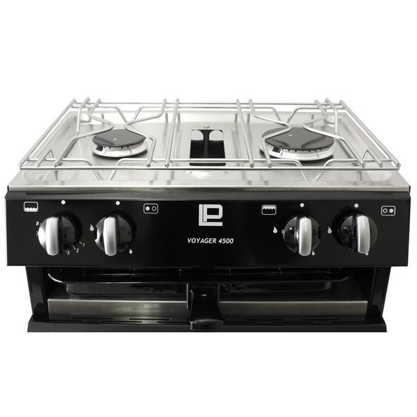 Voyager 4500 2 Burner Hob Oven No Ignition Black - VP4505BLACK