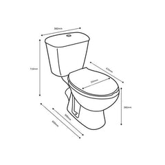Complete Toilet in a Box with Pan, Cistern, Fittings and Seat