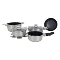 Gimex Cookware Induction Silver 8 Pieces  - Motorhome / Caravan
