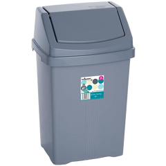 8L Swing Bin – Silver